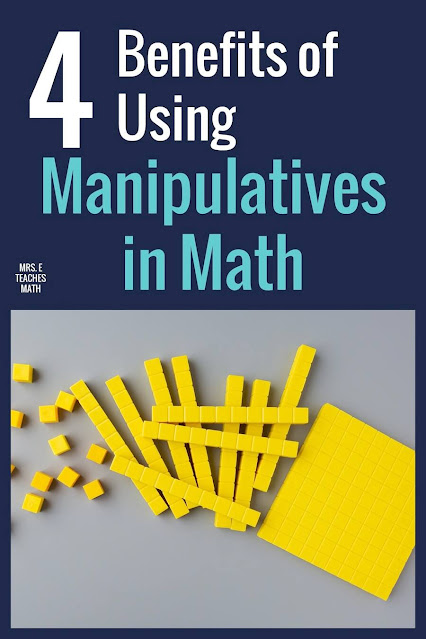 Math manipulatives are a great way for teachers to help students understand math. These 4 benefits of math manipulatives will have your math students problem solving in no time!