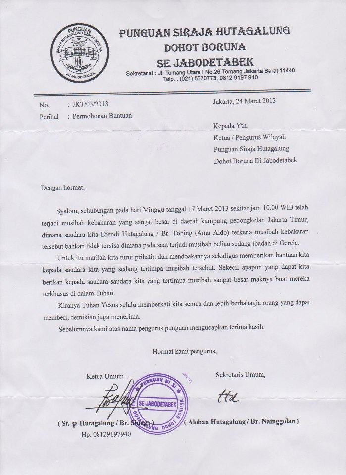 Contoh Surat Permohonan Bantuan Mesin Jahit  Kumpulan Contoh