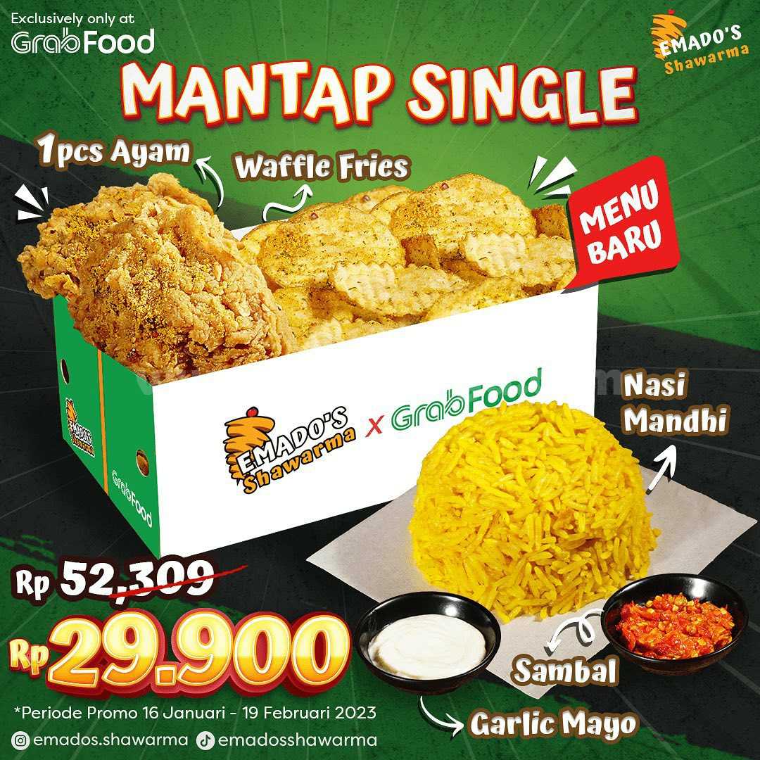 Emados Shawarma Promo Mantap Single - harga Paket Rp 29.900