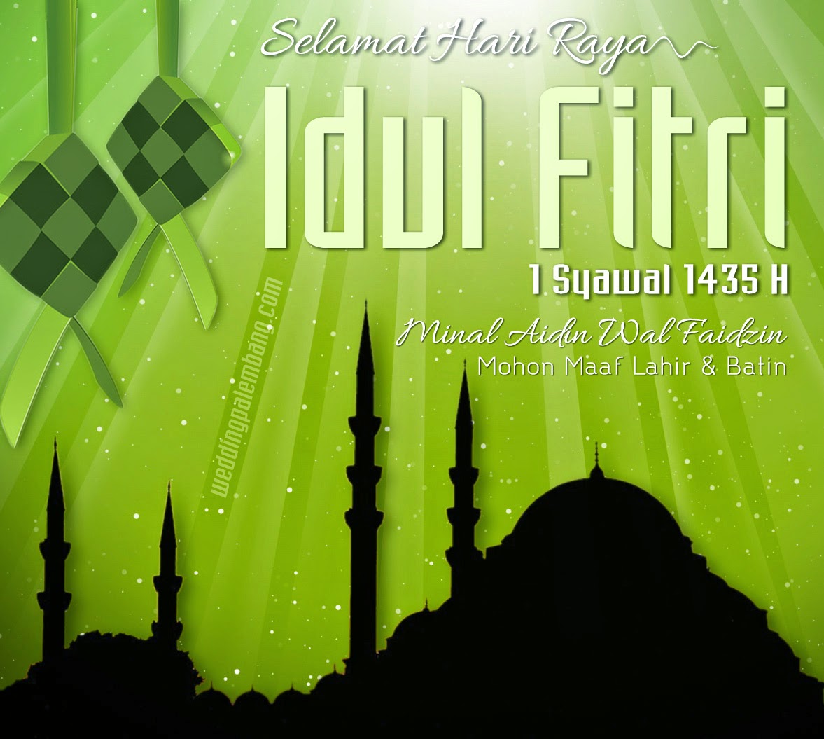 Gambar Kartu Ucapan Lebaran Idul Fitri 1435 H / 2014 