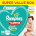 Pampers New Diaper Pants Super Value Box, Medium (Pack of 216)