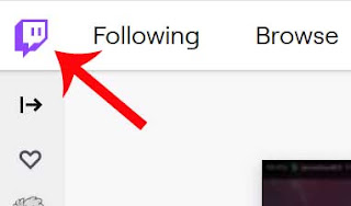 Step 1 - Twitch Icon gets you to frontpage