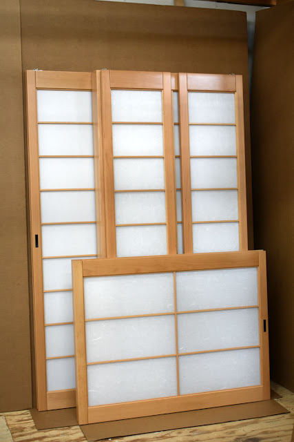 Shoji screens for closet and interior window