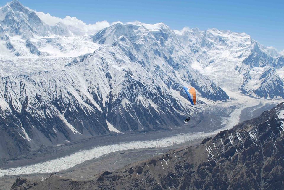 mountain peak in Batura Muztagh & Batura Glacier. Highest mountain peak in Pakistan. Mountain Peaks In Gojal valley Hunza. fly over Batura Glacier