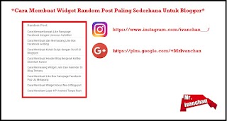Cara Membuat Widget Random Post Paling Sederhana Untuk Blogger