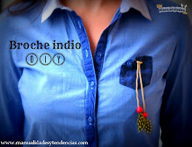 DIY Broche indio con plumas / Indian brooch / Tutoriel Broche indienne