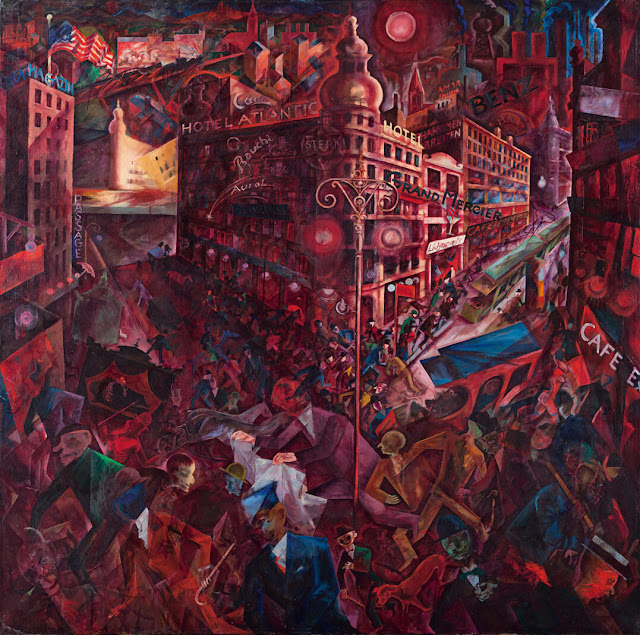 Metropolis painting by George Grosz, 1917-18 / Μητρόπολις, πίνακας του Τζορτζ Γκρος, 1917-18