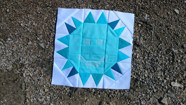 Sun quilt block for the QAL By the Sea