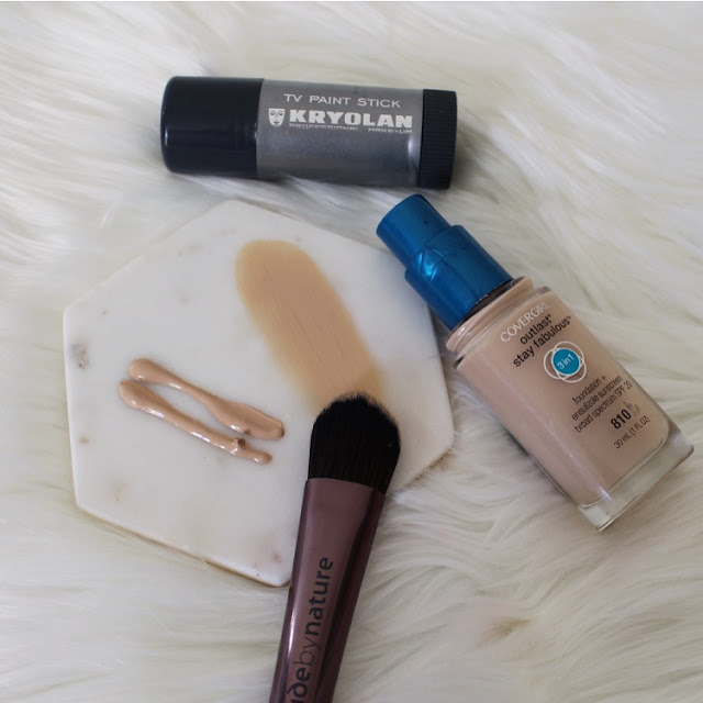 Customising foundation, foundation, covergirl, how to, marc jacobs, cover fx, nars, full coverage, kryolan tv paint stick