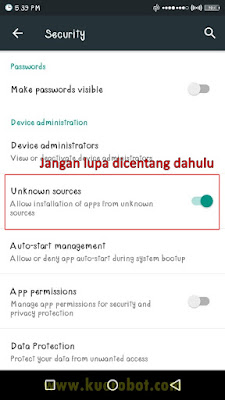 gambar unknown sources Android