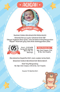 Template Undangan Aqiqah Free CDR