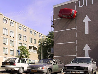 google earth car on wall photograph from earth