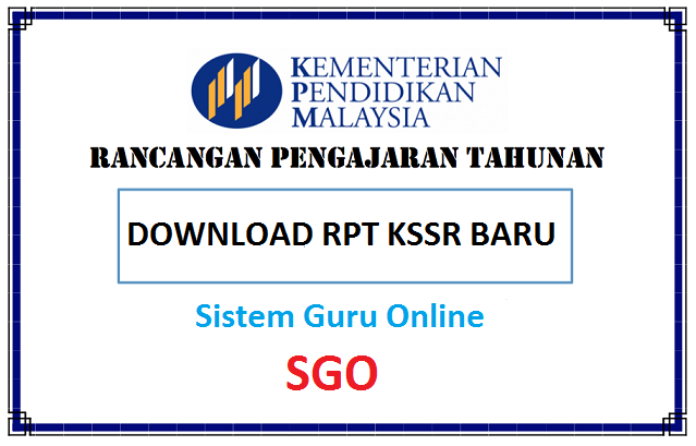 RPT TAHUN 1 KSSR  Rancangan Pengajaran Tahunan Tahun 1 