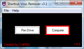 كيف يمكنني ازالة فيروس Shortcut باداة Shortcut Virus Remover