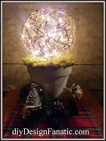 grapevine orb, lighted orb, christmas, christmas decoration, cottage, cottage style, farmhouse, diy, diyDesignFanatic.com