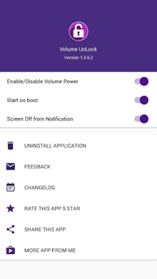 pengaturan aplikasi volume unlock