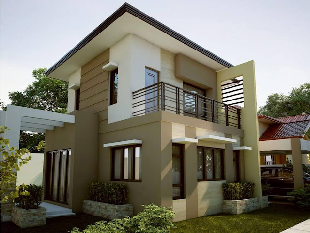 Desain rumah mewah minimalis modern 2 lantai