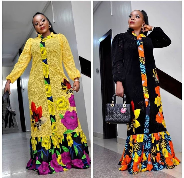 Ankara Patched Dress Styles for Ladies