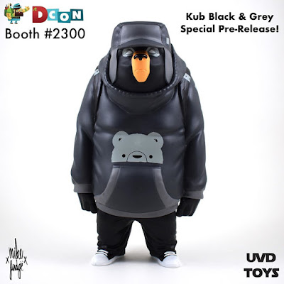 Designer Con 2019 Exclusive KUB Black & Grey Edition Vinyl Figure by Mike Fudge x UVD Toys