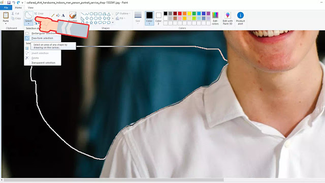 cara menghapus backgroud gambar di microsoft paint