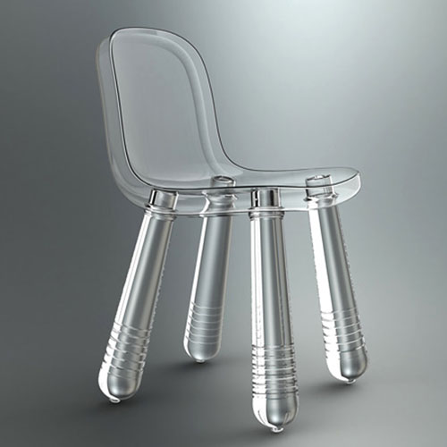 Sparkling Chair, Transparent Crystal-like Plastic Chair