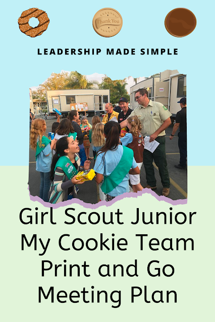 Girl Scout Junior My Cookie Team Print and Go Meeting Plan