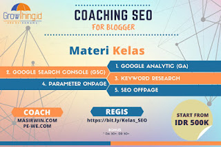 Coaching SEO for Blogger Dari Kelas Growthing