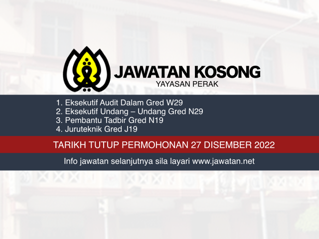 Jawatan Kosong Yayasan Perak 2023