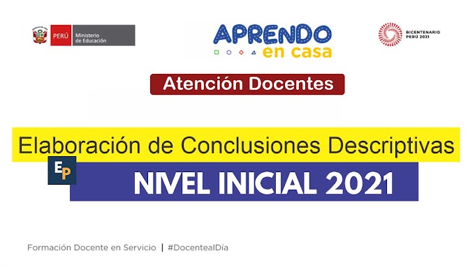 Atención Docentes | Elaboración de Conclusiones Descriptivas para el Nivel Inicial 