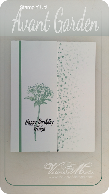 Valerie Martin Stampin Up Avante Garden Saleabration free mint macaron ink and pen, easy card