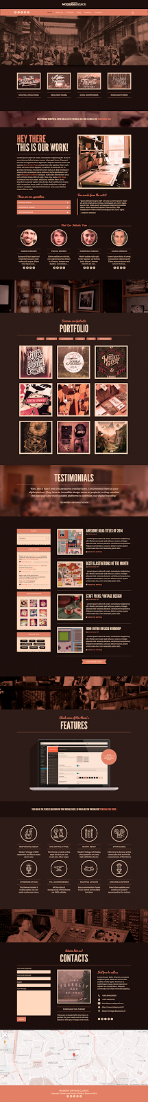 Premium Vintage Style Website Theme