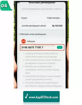 Cara bayar Easy Cash lewat Alfamart