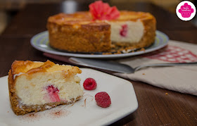 Cheesecake cuit vanille et framboises