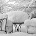 Table with Snow Wallpaper