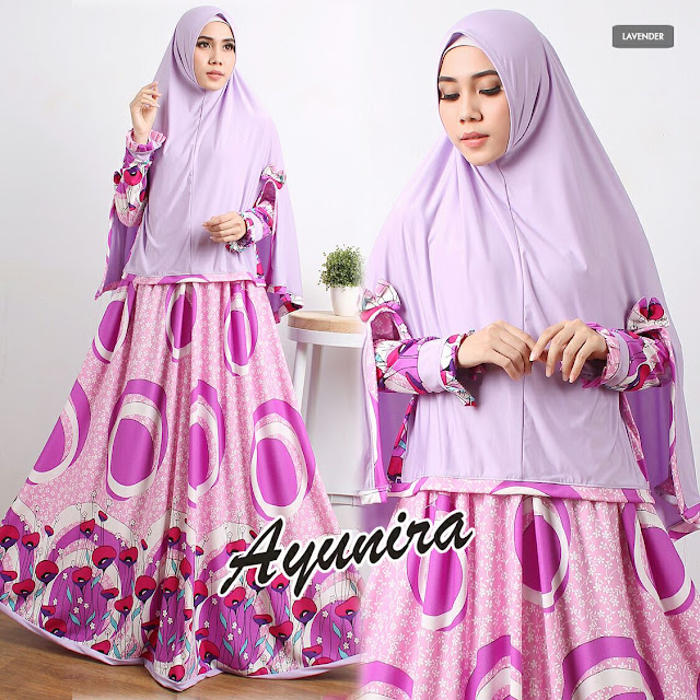 gamis syari ayunira lavender