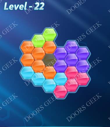 Block! Hexa Puzzle [6 Mania] Level 22 Solution, Cheats, Walkthrough for android, iphone, ipad, ipod