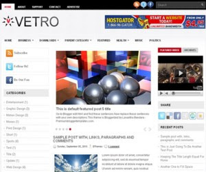 Vetro Blogger Template