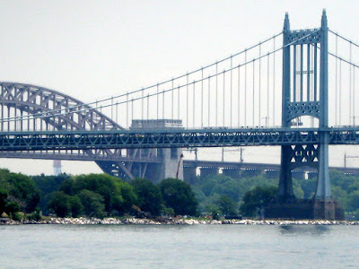 The Triborough and Hell Gate Bridges New York City.