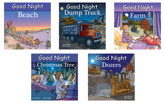 Good night books, kids books, preschool books, teach kids to read, kids books, kindergarten books, good night, bedtime story, bedtime reading, kids story, kids stories, hardcover kids books, hardcover books for kids, hardcover books, beach, christmas tree, dump trucks, farm, dozers, farm books, christmas books