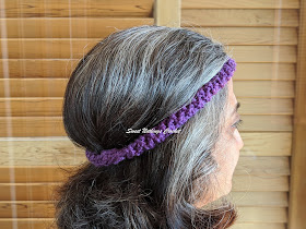 Sweet Nothings Crochet free crochet pattern blog, free crochet pattern for a faux cable headband, photo of my Easy Faux Cable Headband,