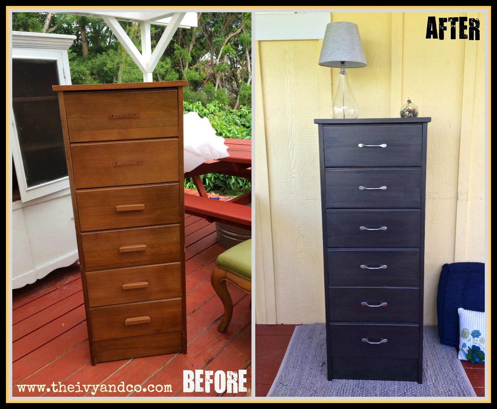 black chalk paint dresser