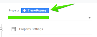 google analytics create property