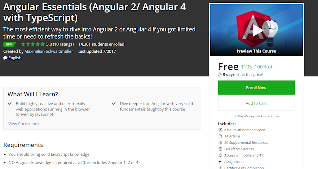  Angular Essentials (Angular 2/ Angular 4 with TypeScript)