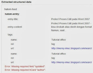 Mengatasi Warning Error Pada Structurre Data Google Webmaster Tool