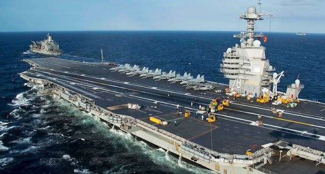 The Most Advanced US Carrier Aircraft 'USS Gerald R Ford' Sailing To to Atlantic