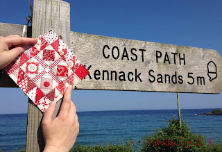 Cornish Coastal Path, Coverack - Nearly Insane Quilt 