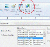 Wordpad Insert Object task