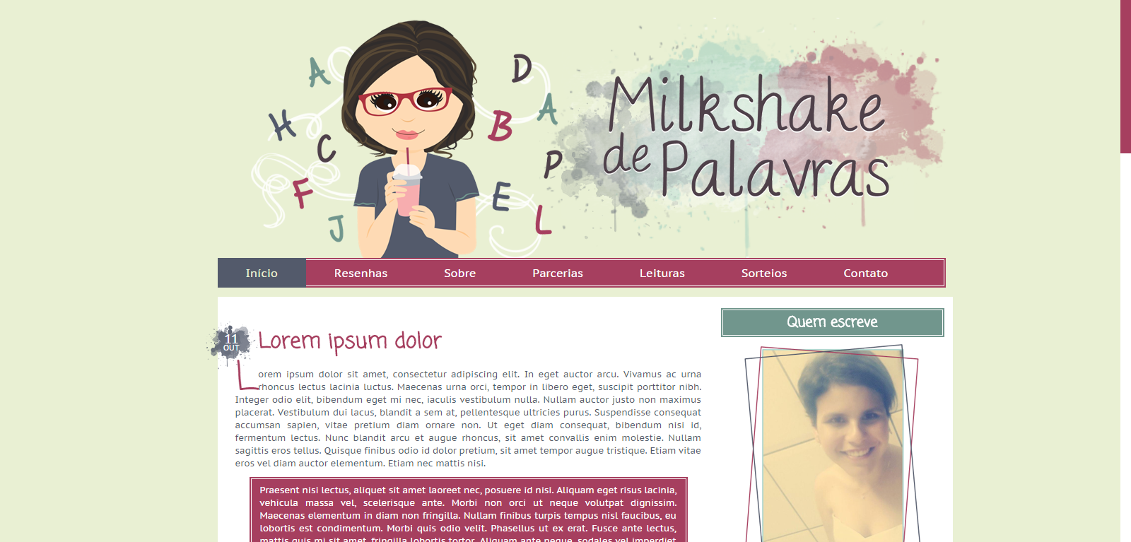 Milkshake de Palavras