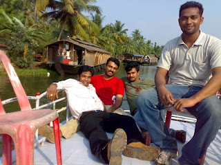 Siju George at Kumarakom- houseboat