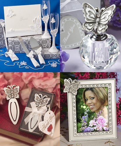 We have a great selection of butterfly themed wedding favors and accessories